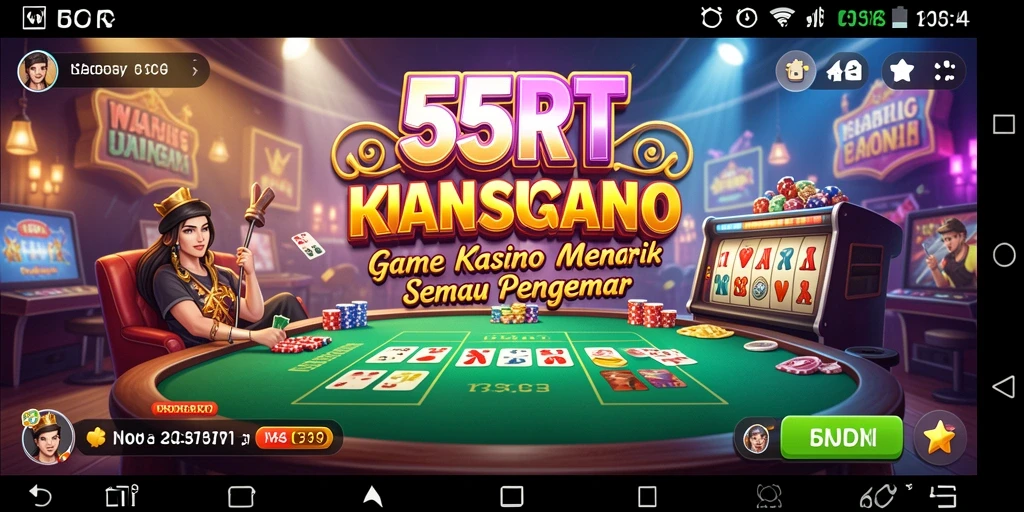 Tampilan gameplay seru dan mendebarkan dalam 55RT.