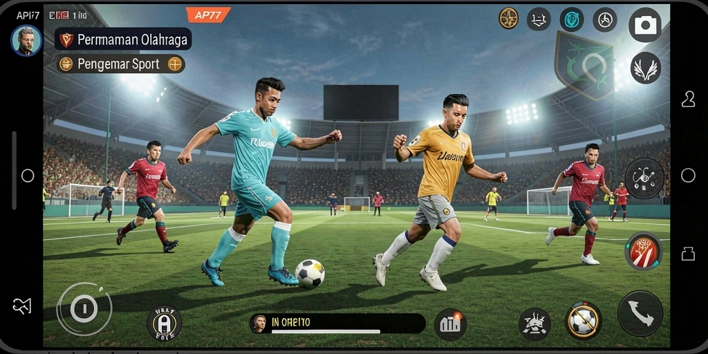 Tampilan dinamis dan seru dari gameplay API77.