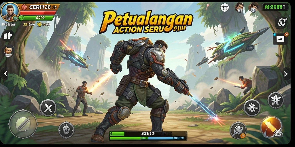 Screenshot utama CERI123 menampilkan aksi seru dan gameplay yang mendebarkan.