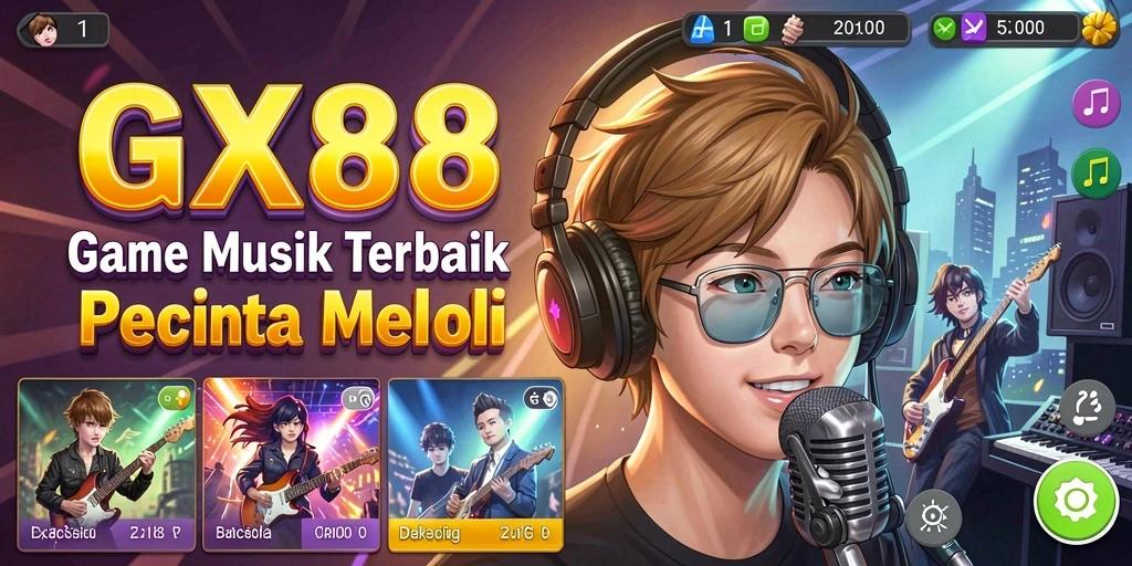 Tampilan gameplay GX88 yang seru dan menarik dalam dunia musik.