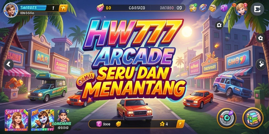 Tampilan gameplay HW777 yang ceria dan penuh tantangan.