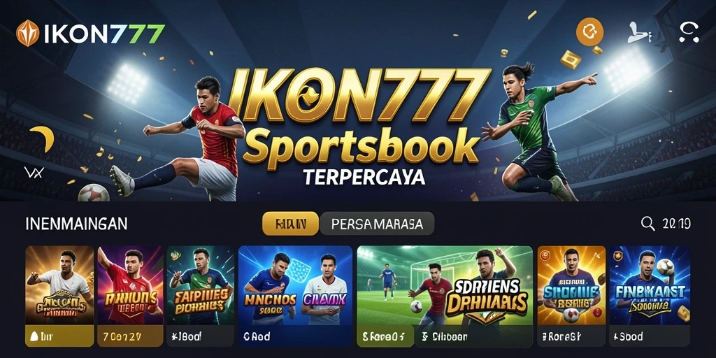Screenshot IKON777 menampilkan antarmuka sportsbook yang menarik.