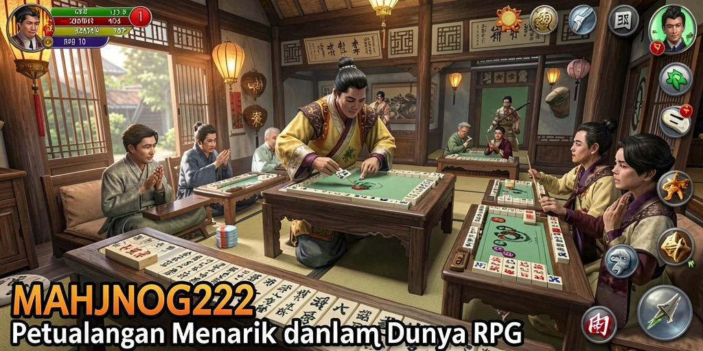 Tampilan gameplay seru di dunia RPG MAHJONG222.