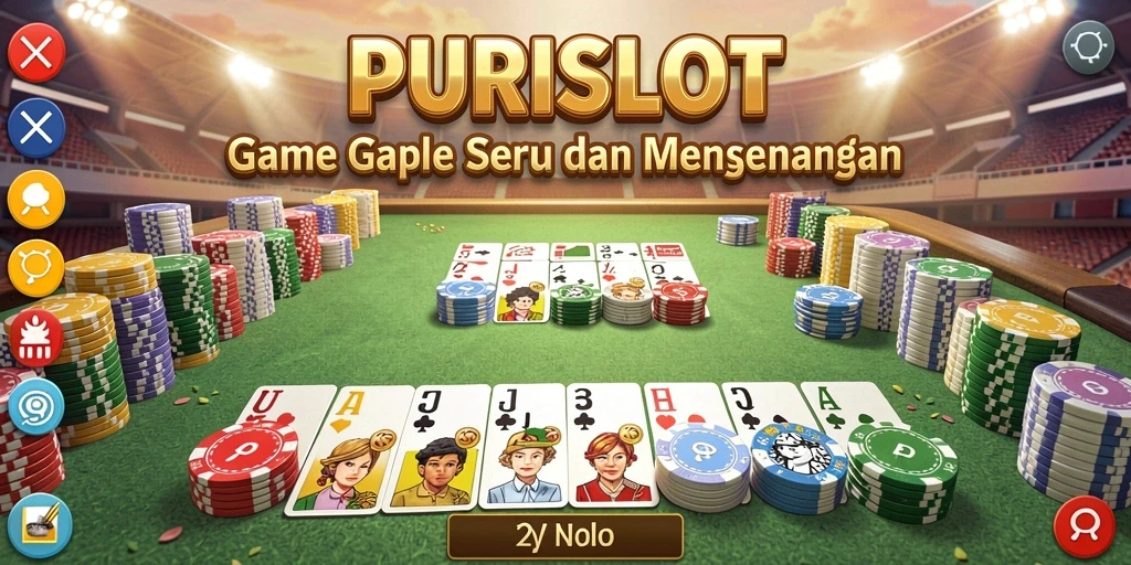 Tampilan gameplay PURISLOT dalam permainan Gaple yang seru.