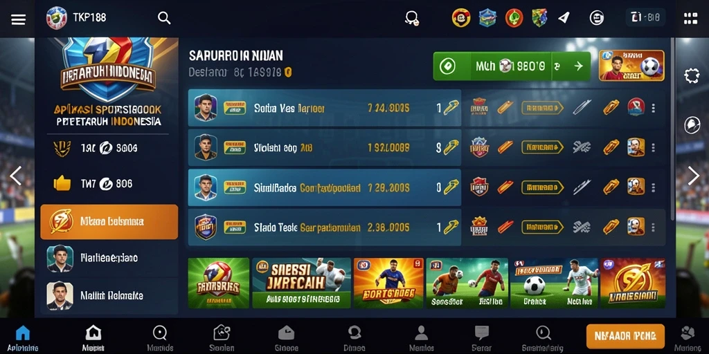 Tampilan antarmuka menarik dari gameplay Sportsbook TKP188.
