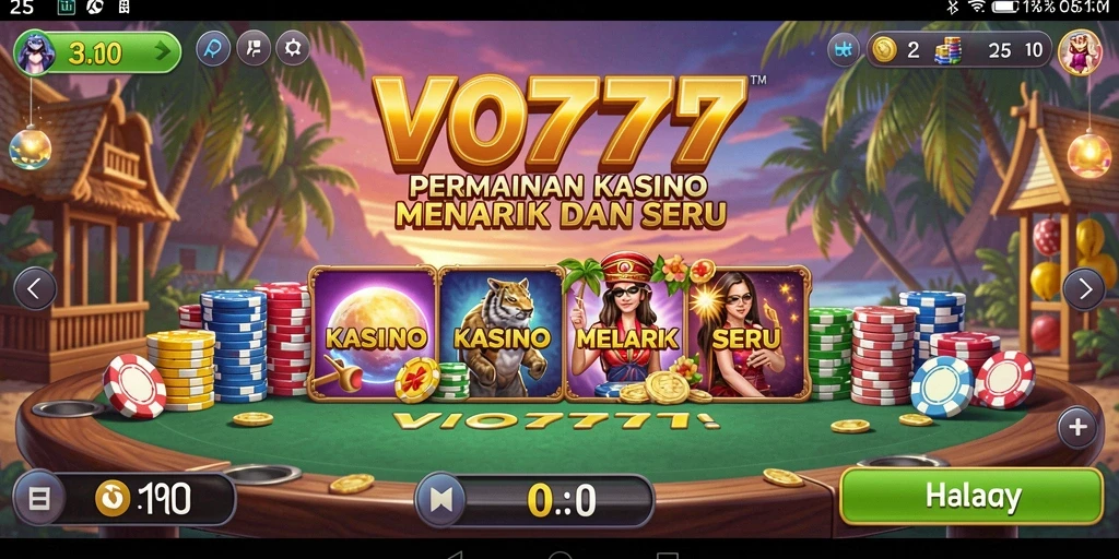Tampilan screenshot VO777 menampilkan gameplay Kasino yang menarik dan interaktif.