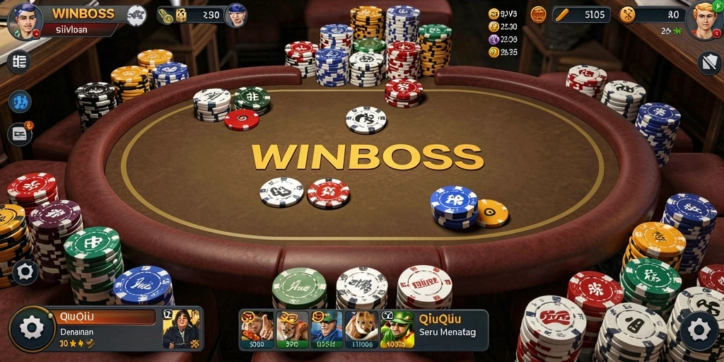 Tampilan seru gameplay QiuQiu di WINBOSS.