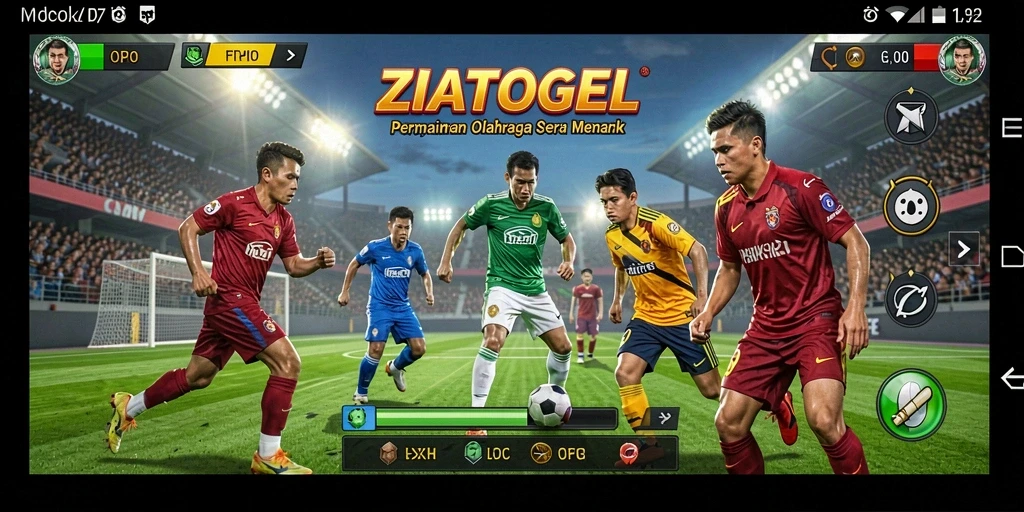 Tampilan gameplay ZIATOGEL yang menegangkan dan penuh aksi di dalam lapangan.
