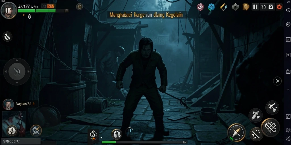 Screenshot ZK1177 menampilkan aksi mendebarkan di dunia yang menyeramkan.